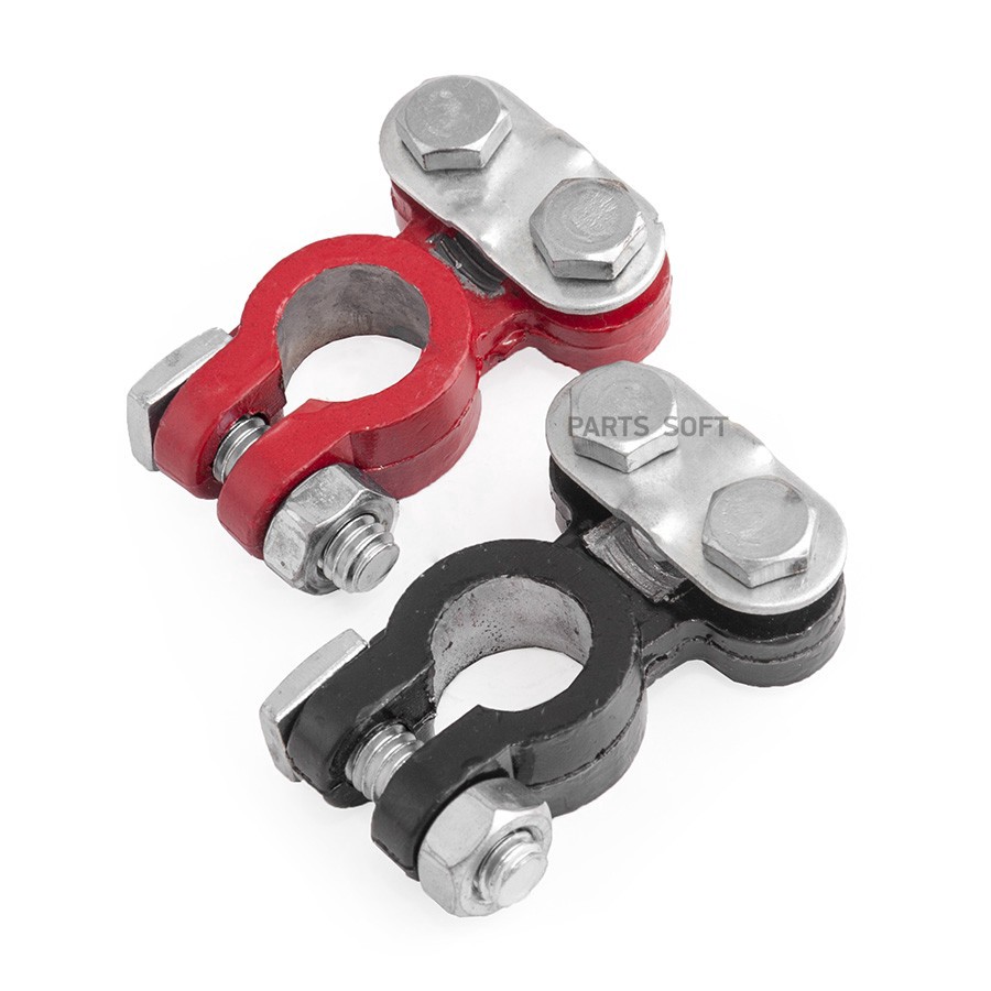 Клемма аккумулятора "AUTOPROFI" (свинцовая с цвет. маркировкой полярности) (2 шт.) - AUTOPROFI None None